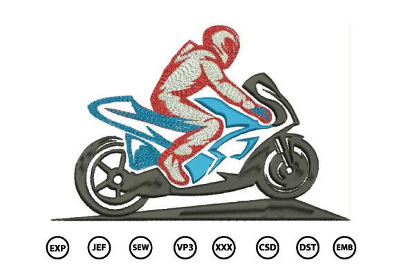 Bike Embroidery Design