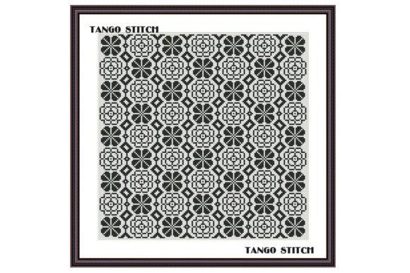 Black Ornament Cross Stitch Embroidery