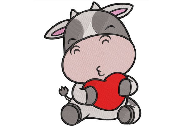 Review of Lovely Valentine Cow Embroidery for Apparel Projects