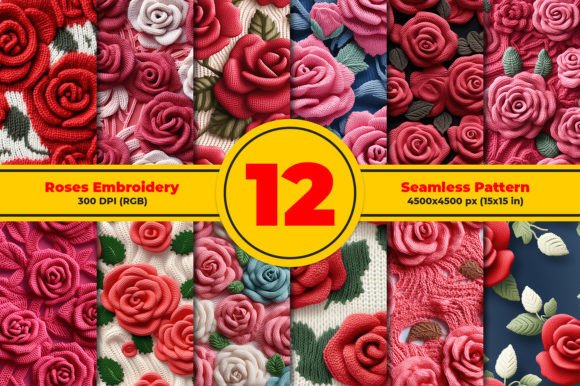 Roses Embroidery Seamless Pattern Review