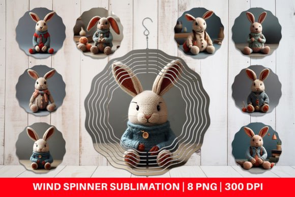 Wind Spinner Rabbit Embroidery